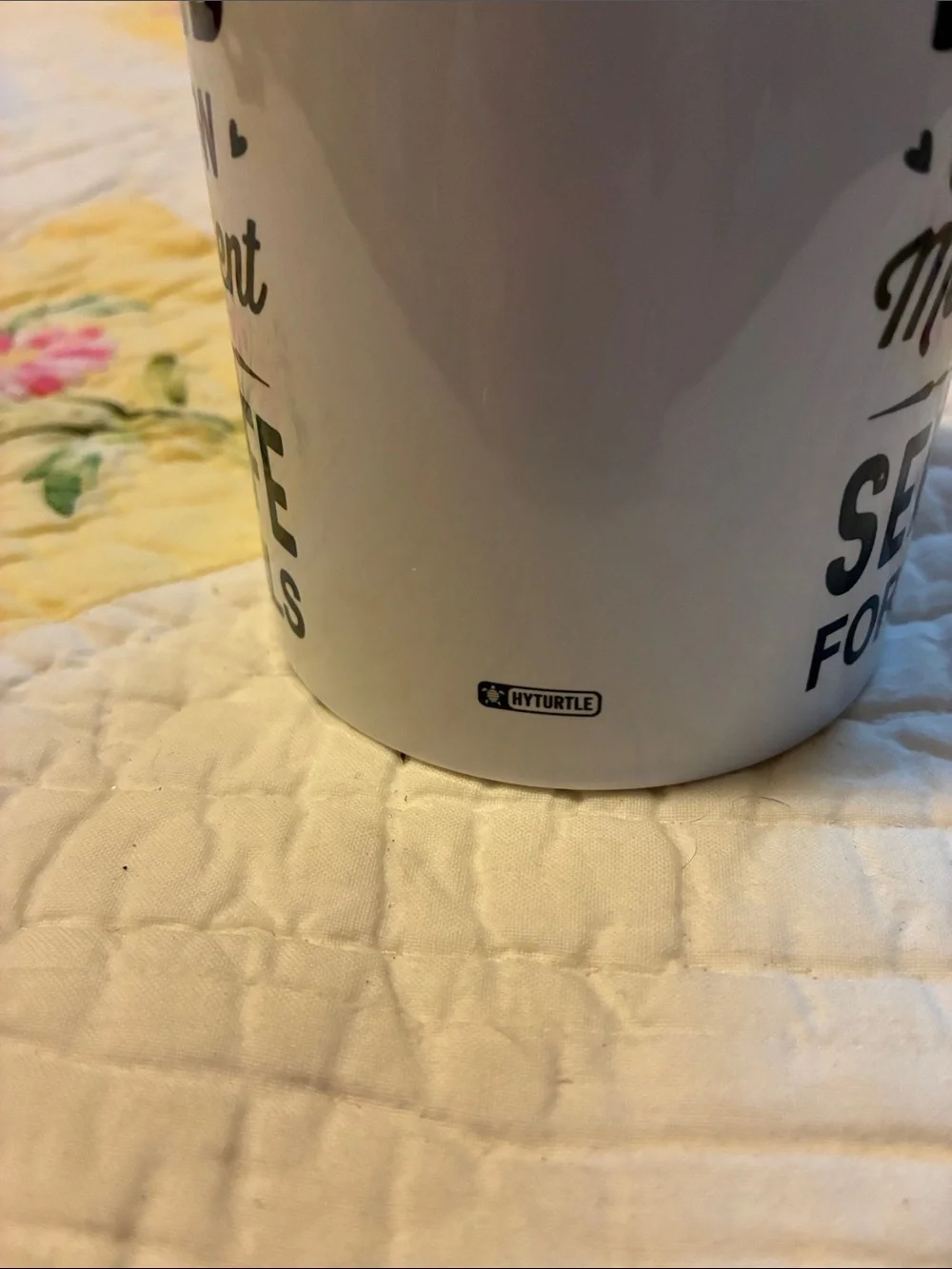 Retired 'Under New Management' Novelty Coffee Mug - Black and White